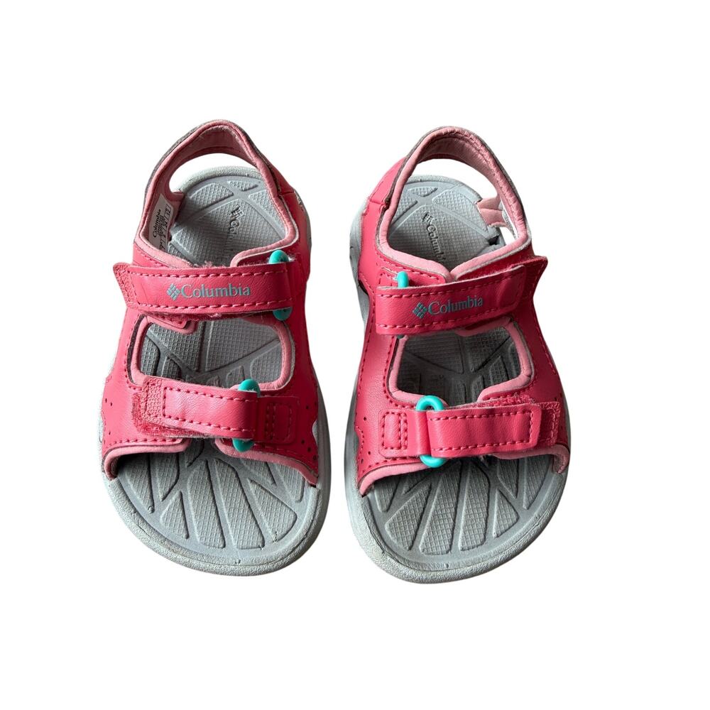 Columbia Techsun Vent Toddler Water Sandal Pink Teal Omni-Grip Size 7